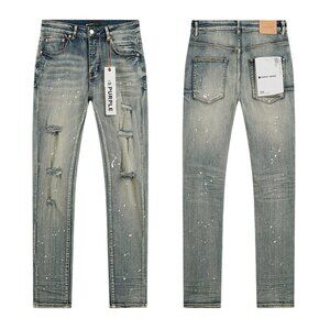 Men's Distressed Blue Jeans
